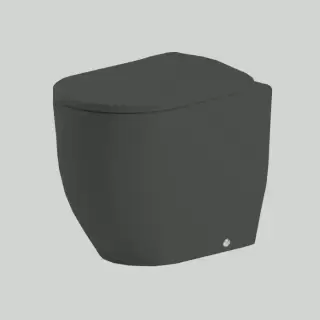 Artceram Monet Унитаз напольный 36х52см., приставной Rimless, цвет: черный матовый