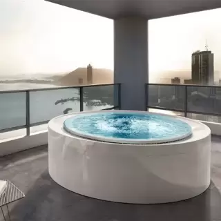 Gruppo Treesse Fusion Spa 200 Минибассейн &Oslash;200x67cм., Г/М, нагреватель 3kw, фильтр песок, хромо-wя, озон. дезинф. внешняя панель VTR, цвет: белый