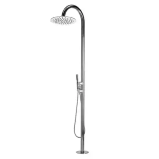 Bossini Tetis Душевая колонна напольная, h2285 мм, верхний душ &Oslash;300 мм, 2 прогрессивных смесителя, цвет: хром