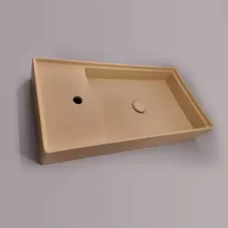 ArtCeram Scalino Раковина накладная,75х38хh11,5см, 1 отв под смеситель, без перелива, цвет: giallo zinco