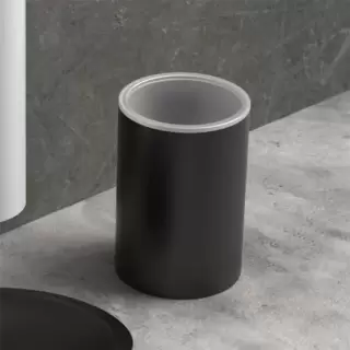 Colombo Plus Стакан металлический, настольный, цвет: цвет: чёрный матовый