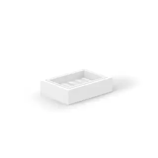 Decor Walther Brownie Мыльница подвесная, имитация кожи, цвет: белый