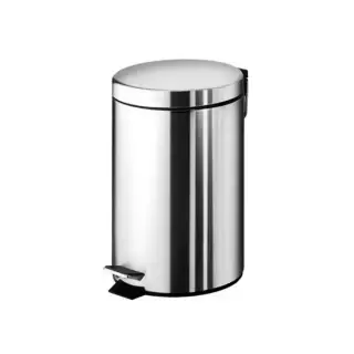 Colombo Hotel Collection Ведро для мусора 3л, с крышкой и педалью, цвет: нержавеющая сталь