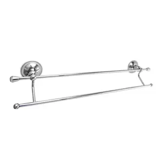 Nicolazzi Cristallo Di Rocca Полотенцедержатель двойной 52 см, подвесной, цвет: хром