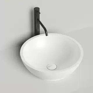 Salini Gloria Раковина накладная 41.5х41.5х15cм, без отв., без перелива, S-Stone, цвет: белый матовый