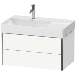 Duravit XSquare База подвесная 78.4x46x39.7см с раковиной (раковина слева), 2 ящика, цвет: глянцевый белый