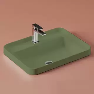 Artceram Fuori Scala Раковина встраиваемая 60х45 см, 1 отверстие, цвет: salvia