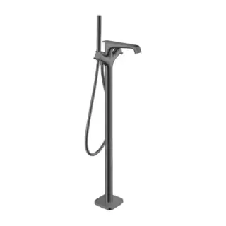 Axor Citterio E Смеситель для ванны, напольный, термостатический, с ручным душем, цвет: шлифованный черный хром