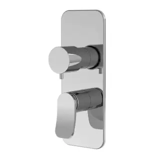 Carlo Frattini Flo' Смеситель для душа, встраиваемый, с переключателем на 2/3 источника, без внутр. части, цвет: хром