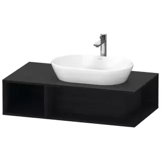 Duravit D-Neo Тумбочка подвесная компакт 100x55х26 см., раковина, 1 открытое отделение на левой стороне, цвет: Black Oak