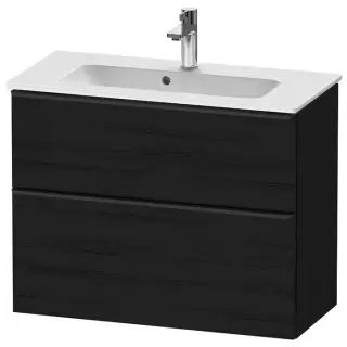 Duravit D-Neo Тумбочка подвесная Compact 81x37.2x62.5см., раковина, 1 ящик, цвет: Black Oak