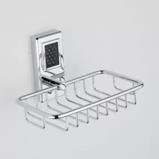 THG Métropolis cristal noir Мыльница-корзина металлическая 160х95мм., подвесная, цвет: хром