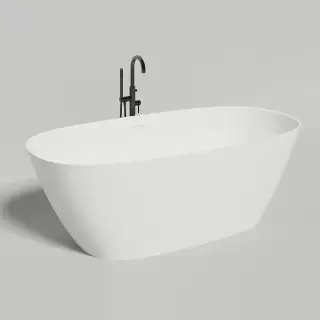 Salini Sofia Ванна отдельностоящая 185x90x60.5см., донный клапан "Up&Down", сифон, слив-перелив, материал: S-Sense, цвет: белый.