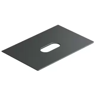 Catalano Столешница керамическая 75x50см, с отверстием , цвет: черный матовый