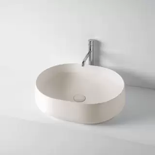 Kerasan F10 Раковина накладная 56х44см, без отв., цвет: серый матовый