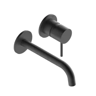 Bossini Teo Line Смеситель встраиваемый для раковины, излив 18,5 см, цвет: черный матовый