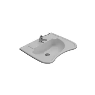 Globo Ausilia Раковина подвесная 67х53.5хh21см., c 1 отв., без перелива, с креплением, цвет: белый