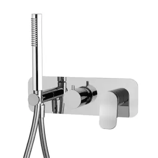 Fima Carlo Frattini Flo Смеситель для душа, встраиваемый, с ручным душем, с переключатем на 2 выхода, цвет: хром