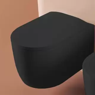 Artceram Monet Унитаз подвесной Rimless 36х52см., цвет: черный матовый