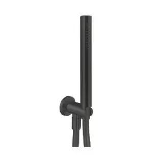 Fantini Milano Душевой набор: вывод воды на 1/2&rdquo;, шланг 150 см, ручная лейка FIT, держатель для лейки, цвет: Matt Gun Metal PVD