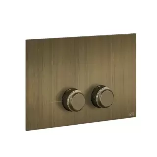 Gessi Venti20 Клавиша смыва для унитаза двойная, для инсталляций Geberit Sigma8 и Sigma12, цвет: Antique Brass