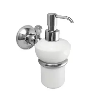 Nicolazzi Cristallo Di Rocca Дозатор для жидкого мыла, подвесной, цвет: белый / хром