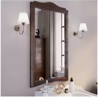 TW Veronica Nuovo Зеркало подвесное, в деревянной раме 83х110 см, цвет: noce