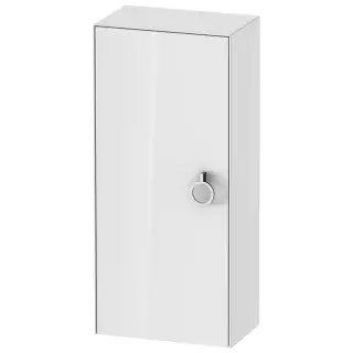 Duravit White Tulip Шкафчик подвесной 40x24х88см., 1 дверца, 2 стекл. полки с алюм., петли справа, цвет: белый высокоглянцевый