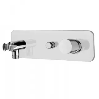 Bossini Oki Компелкт:Смеситель для душа с девиатором на 2 выхода и держатель с водорозеткой, соединение на 1/2&rdquo;, цвет: хром