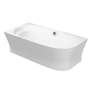 Duravit Cape Cod Ванна угол слева, с бесшовной панелью и ножками 190x90см с наклоном для спиныl, цвет: белый