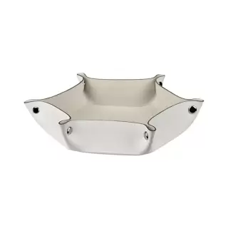 ADJ Мелочница, 15x18xH5 см., цвет: белый/панна котта