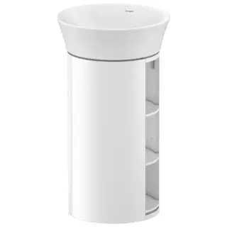Duravit White Tulip Тумбочка напольная 41х75см., раковина, 2 дерев. полки, цвет: белый высокоглянцевый
