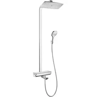 Hansgrohe Raindance Select Showerpipe 360 Душевой гарнитур, в набор входят: термостат с запорным и переключающим вентилем, переключатель для ручного душа, верхний душ Raindance E AIR 1jet 360x190 мм, ручной душ Raindance Select 150 3jet, душевой шланг