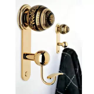 THG Marquise noir décor Or Крючок, декор черный/золото, подвесной, цвет: полированное золото