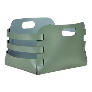 Colombo Adj Корзина Riga 27x36хH25см., настольная, цвет: эвкалипт/небесный