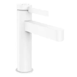 Hansgrohe Finoris Смеситель для раковины, 1 отв., с донным клапаном, цвет: белый матовый