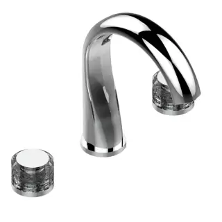 THG Paradise Смеситель для ванны, 3 отв., цвет: хром/хрусталь