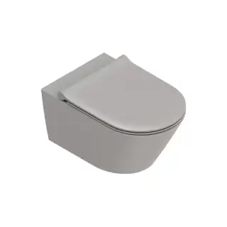 Catalano Zero Унитаз подвесной 55x35см, безободковый, смыв Tornado, покрытие Twinglaze+, цвет: Tortora Satinato