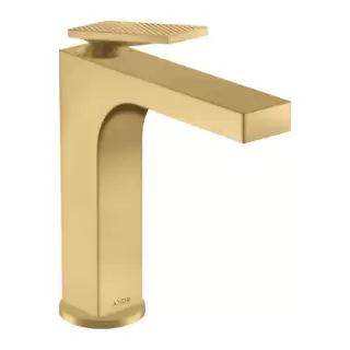 Axor Citterio Смеситель для раковины 160, на 1 отв., излив h: 16см, с донным клапаном, с текстурой, цвет: шлифованное золото