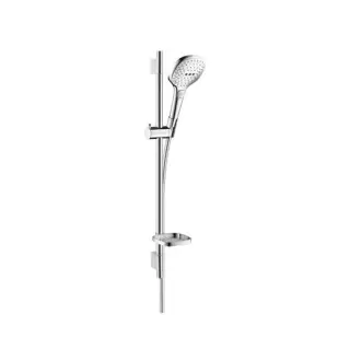 Hansgrohe Raindance Select E Душевой набор: штанга 65см, ручной душ 120, 3jet (Rain, RainAir, WhirlAir), мыльница, шланг, цвет: белый/хром