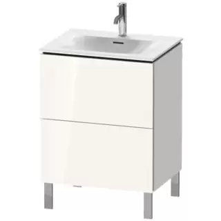 Duravit L-Cube База напольная 62x48.1x70.4см с раковиной, 2 ящика, цвет: глянцевый белый