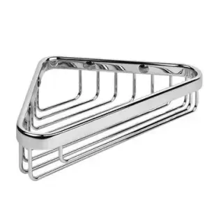 Colombo Basic Угловая металлическая полочка 20.5x12x4.5см, цвет: хром