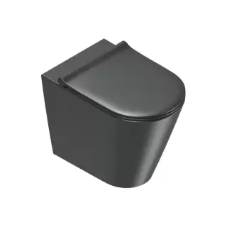 Catalano Zero Унитаз напольный 55x35см, безободковый, смыв Tornado, покрытие Twinglaze+, цвет: черный матовый