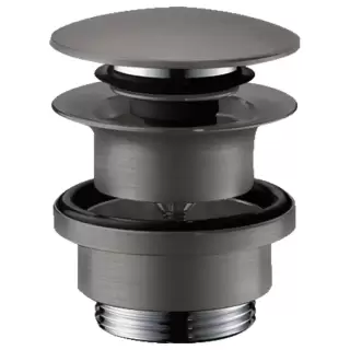 Hansgrohe Донный клапан для раковины и биде, нажимной, цвет шлифованный черный хром