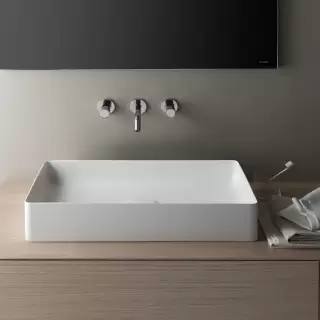 Laufen Living Suare Раковина накладная 60х34см., без отв., без перелива, LCC Laufen Clean Coat, цвет: белый