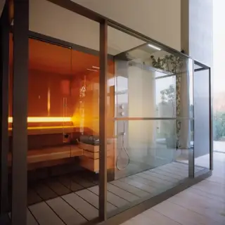 Effegibi Logica Spa Сауна&Хаммам 373x171х217см, в нишу, цвет: Stone