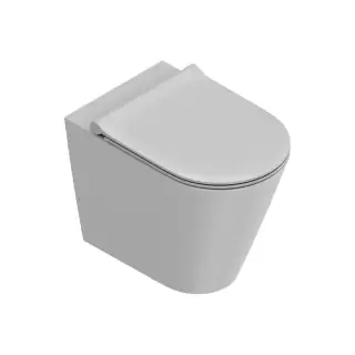 Catalano Zero Унитаз напольный 55x35см, безободковый, смыв Tornado, покрытие Twinglaze+, цвет: Cemento Satinato