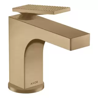 Axor Citterio Смеситель для раковины 90, на 1 отв., с донным клапаном, текстура, цвет: шлифованная бронза
