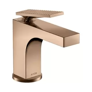 Axor Citterio Смеситель для раковины 90, на 1 отв., с донным клапаном, текстура, цвет: полированное красное золото