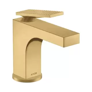 Axor Citterio Смеситель для раковины 90, на 1 отв., с донным клапаном, текстура, цвет: шлифованное золото